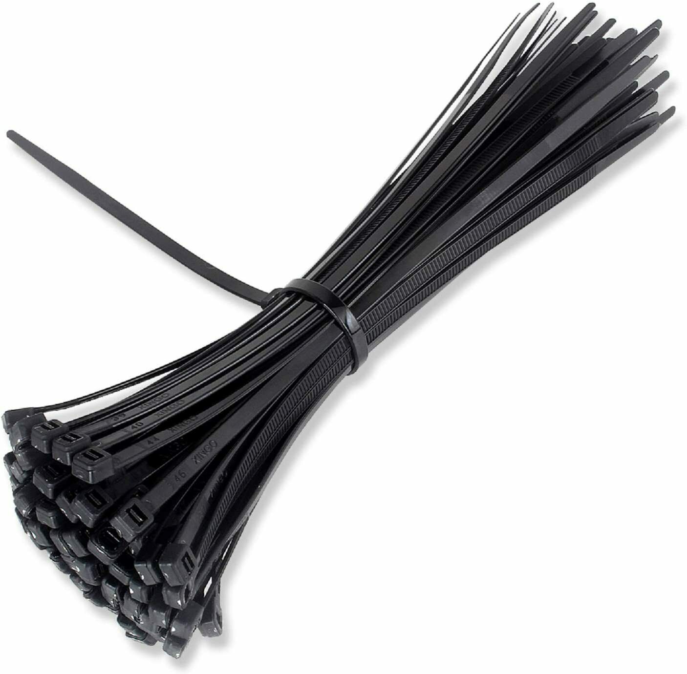 100 Cable Zip Ties 12 Inch Long Cable Ties Super Strong Nylon Cord Wrap Black