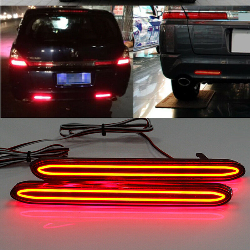 2pcs LED Rear Bumper Reflector Lights Brake Tail Lamp For Odyssey 2007 2008