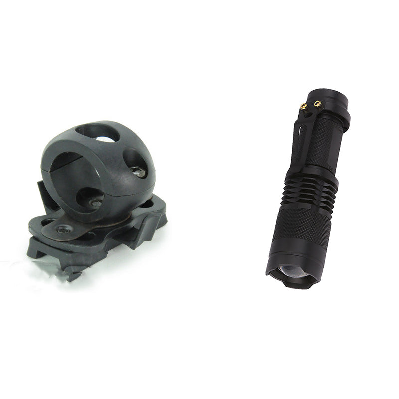 Helmet flashlight socket