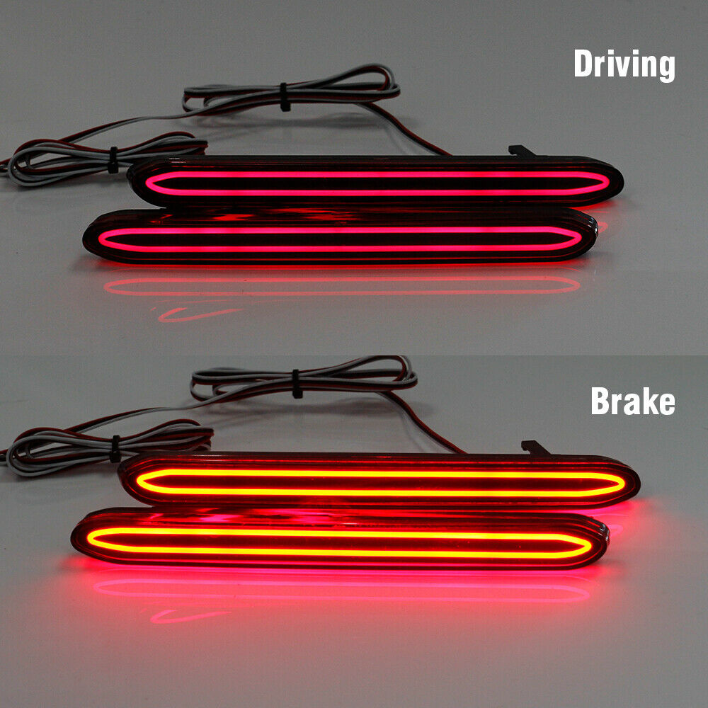 2pcs LED Rear Bumper Reflector Lights Brake Tail Lamp For Odyssey 2007 2008