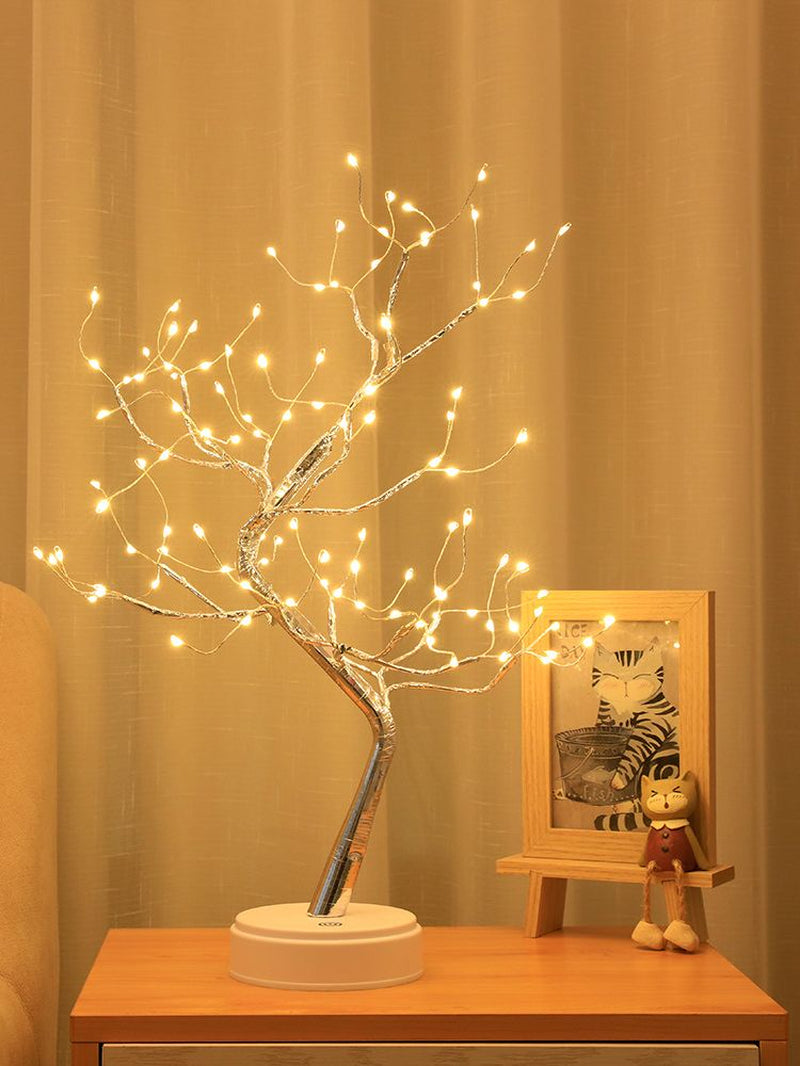 Tabletop Tree Lamp, Decorative LED Lights USB or AA Battery Powered for Bedroom Home Party