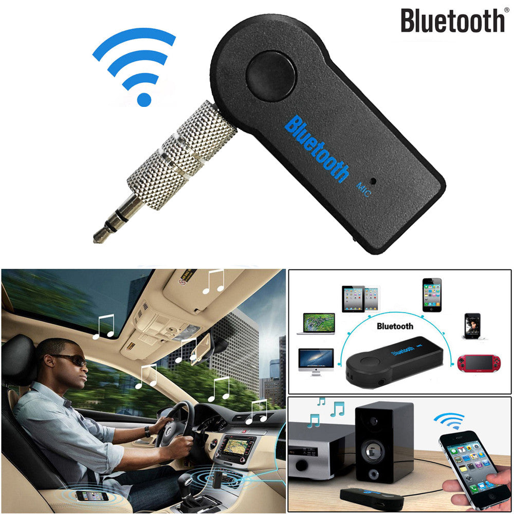 Handfree Car Bluetooth Music Receiver Universal 3.5mm Streaming A2DP Wireless Auto AUX Audio Adapter With Mic For Phone MP3