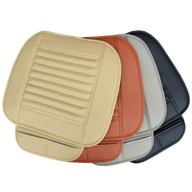 Universal Car Seat Cover Breathable PU Leather Bamboo Charcoal Car Interior Seat Cover Cushion Pad for Auto Supply Office Chair