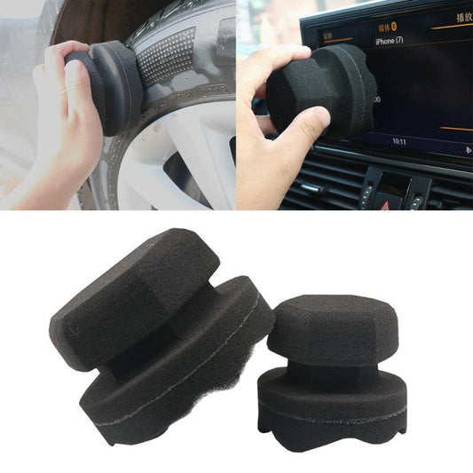 Car Polishing Waxing Sponge hexagonal grip applicator car detailing hand tire wax sponge High Density Foam Sponge For Auto