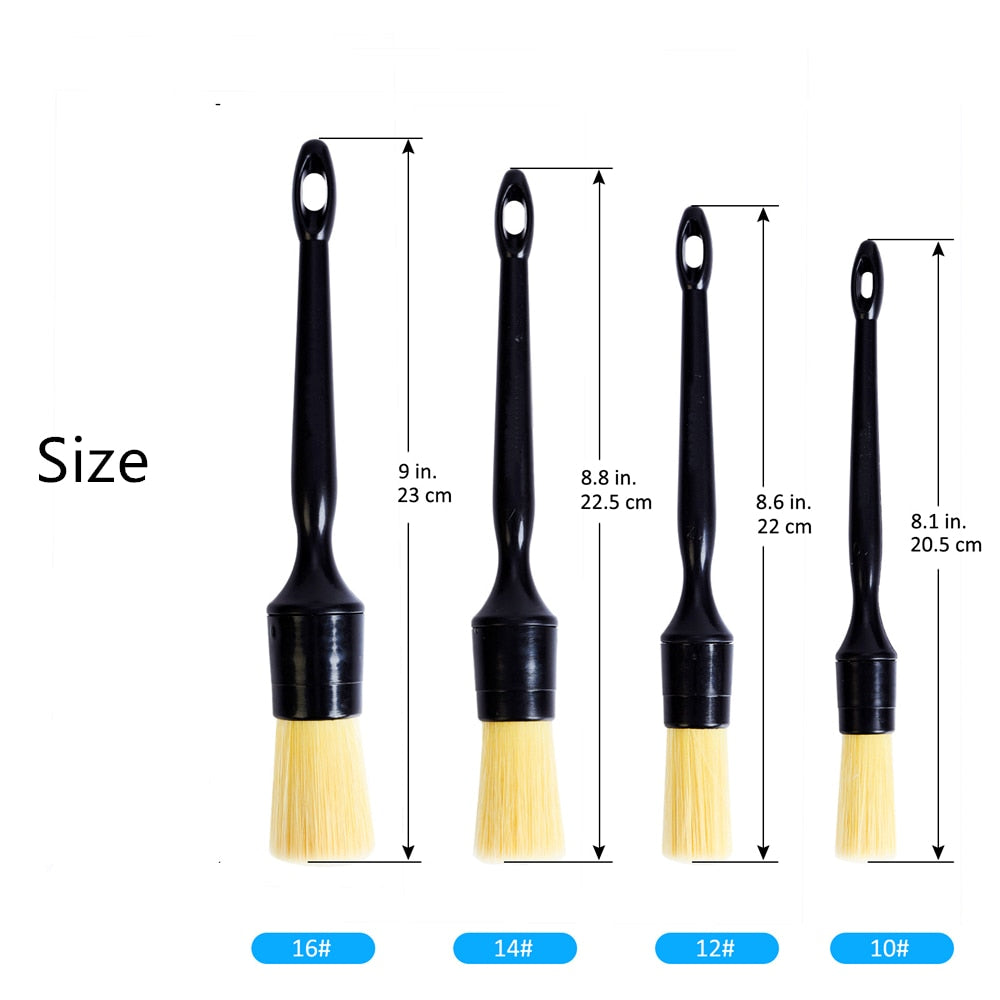 1/3 PCS Car Exterior Interior Detail Brush Boar Hair Bristle Brushes for Car Cleaning Auto Detail Tools Dashboard Cleaning Brush