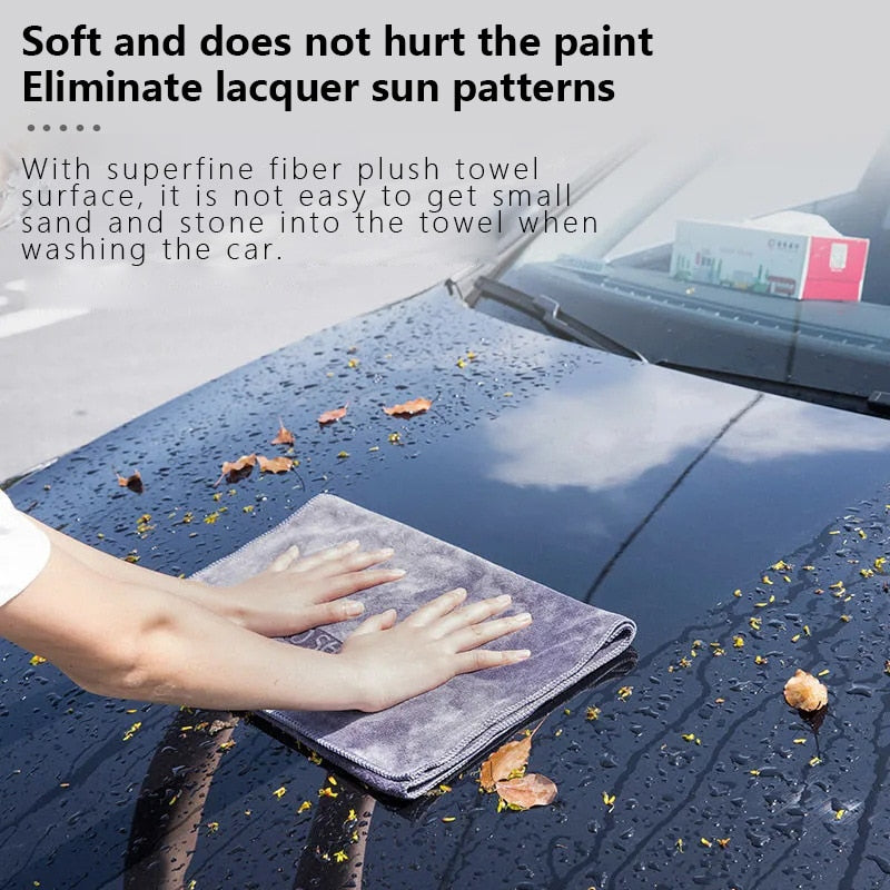 1PC Microfiber Auto Wash Towel Car Cleaning Drying Cloth Car Care Cloth High-End Detailing Automotive Wash Towel Car Washing