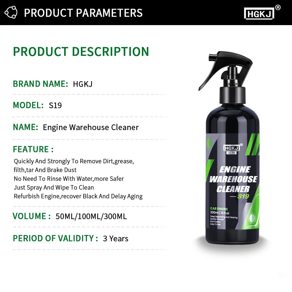 Engine Bay Cleaner Powerful Decontamination Cleaning Product For Engine Compartment Auto Shine Protector And Detailer Car Care