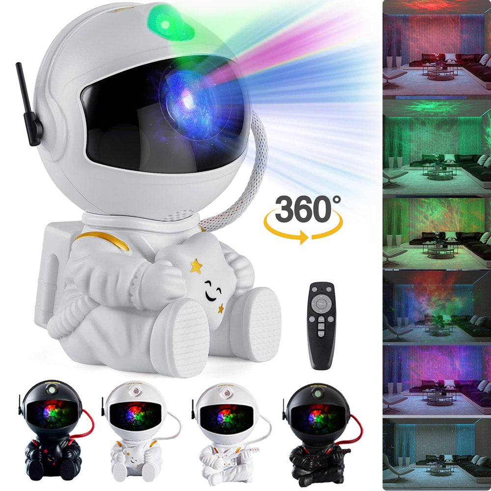 Astronaut Projector Night Light, Star Projector Galaxy Night Light, Astronaut Starry Nebula Ceiling LED Lamp with Timer and Remote, Gift for Kids Adults for Bedroom, Christmas, Birthdays, White