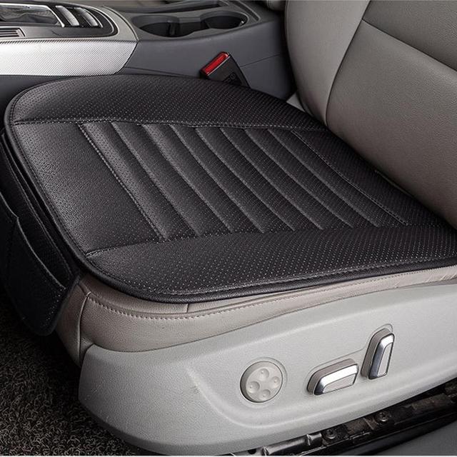 Universal Car Seat Cover Breathable PU Leather Bamboo Charcoal Car Interior Seat Cover Cushion Pad for Auto Supply Office Chair