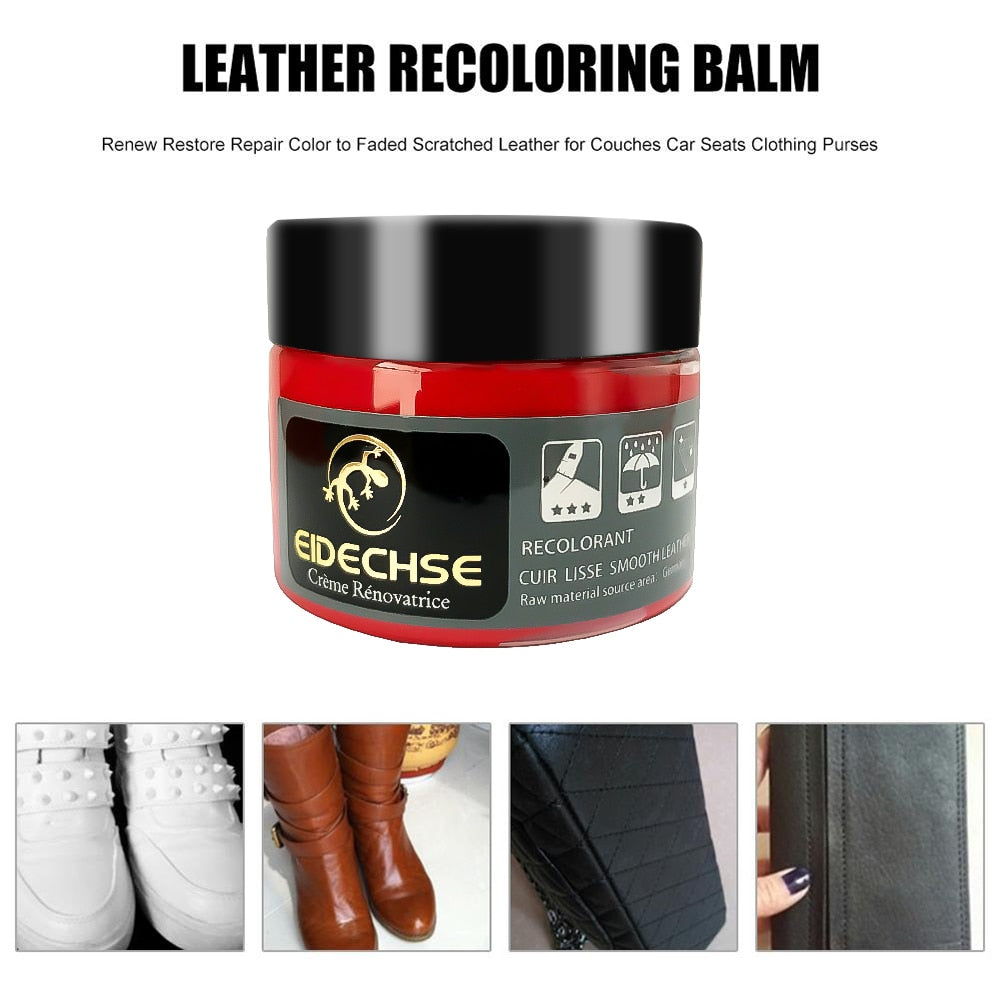 Leather Recoloring Balm Repair Kit Liquid Skin Repair Tool Auto Seat Holes Scratch Cracks rips restoration set shoes No Heat