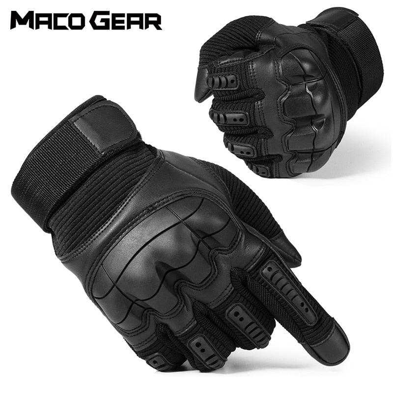 Touch Screen Tactical Gloves PU Leather Army Military Combat Airsoft Sports Cycling Paintball Hunting Full Finger Glove Men