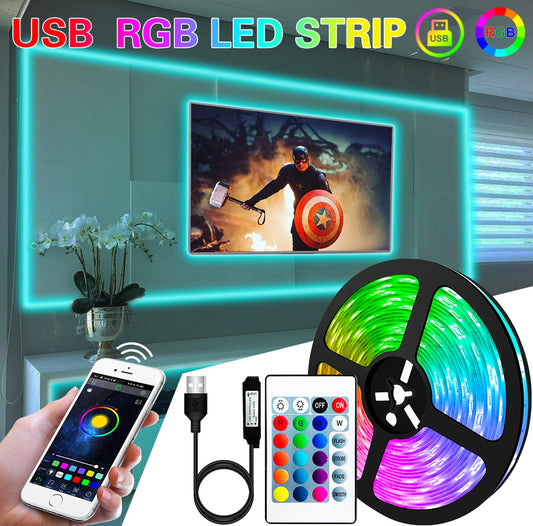 5050/2835 1M-30M LED Strip Light Flexible Lamp USB Bluetooth Led Lighting RGB Tape Diode For TikTok Light TV BackLight Party