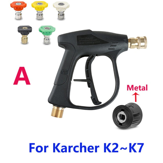 High Pressure Washer Gun Cleaning M22 Hose Connector & For Karcher k2K3K4K5K6k7/Nilfisk Quick connector high pressure water gun