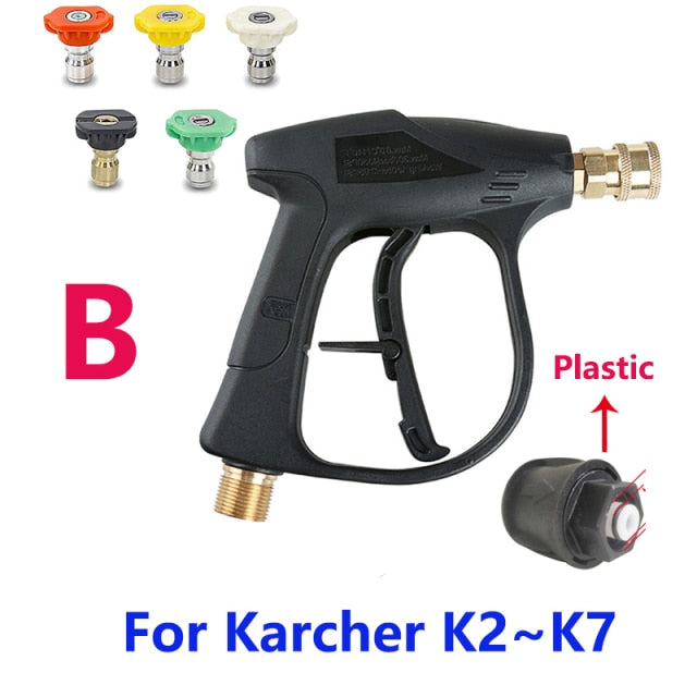 High Pressure Washer Gun Cleaning M22 Hose Connector & For Karcher k2K3K4K5K6k7/Nilfisk Quick connector high pressure water gun