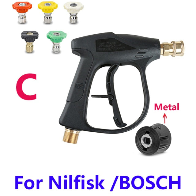 High Pressure Washer Gun Cleaning M22 Hose Connector & For Karcher k2K3K4K5K6k7/Nilfisk Quick connector high pressure water gun