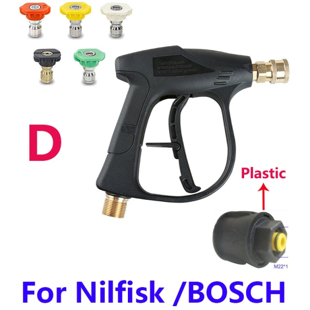 High Pressure Washer Gun Cleaning M22 Hose Connector & For Karcher k2K3K4K5K6k7/Nilfisk Quick connector high pressure water gun