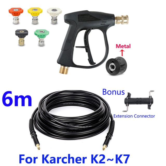 High Pressure Washer Gun Cleaning M22 Hose Connector & For Karcher k2K3K4K5K6k7/Nilfisk Quick connector high pressure water gun