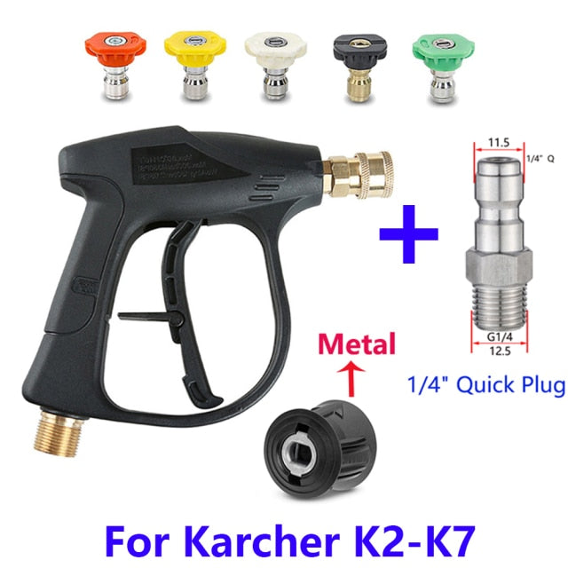 High Pressure Washer Gun Cleaning M22 Hose Connector & For Karcher k2K3K4K5K6k7/Nilfisk Quick connector high pressure water gun